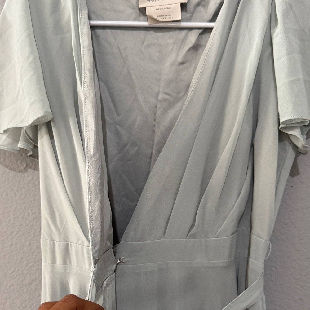 BHLDN Sage Green Maxi Wrap Dress - Picture 6 of 16